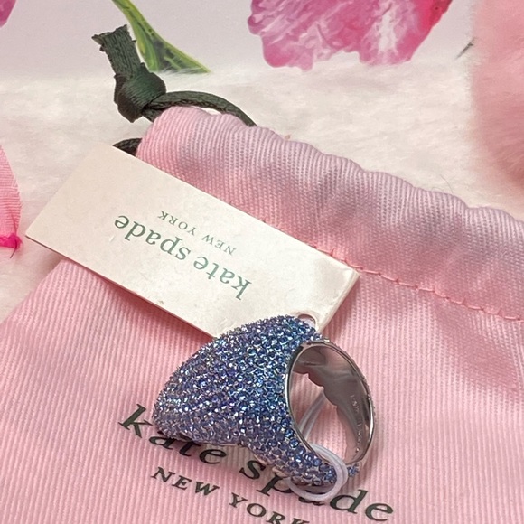 NWT KATE SPADE ♠️ CALIFORNIA DREAMING PAVE RING - 7 - Picture 5 of 7